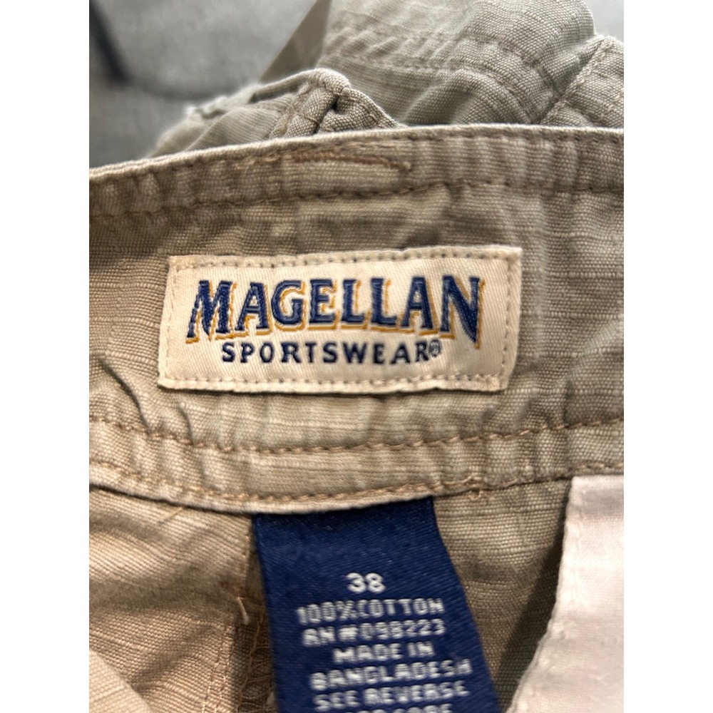Magellan Sportswear Mens Khaki Tan Ripstop Cargo Shorts Size 38 Cotton Outdoor - Picture 8 of 10